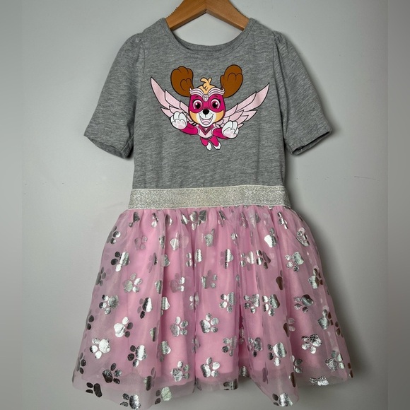 Nickelodeon Paw Patrol Skye Superhero Dress Pink Grey 4T Girls - Picture 1 of 6